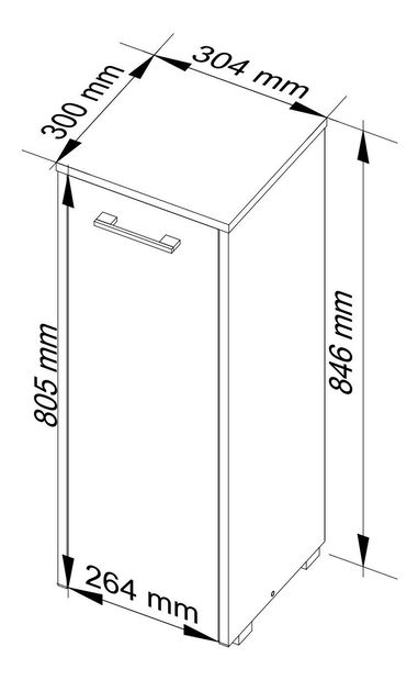 Koupelnová skříňka Farid TYP1 (wenge + bílá)