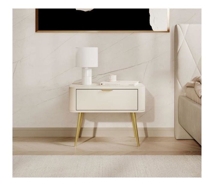 Noční stolek Ovenia O6 (béžová)