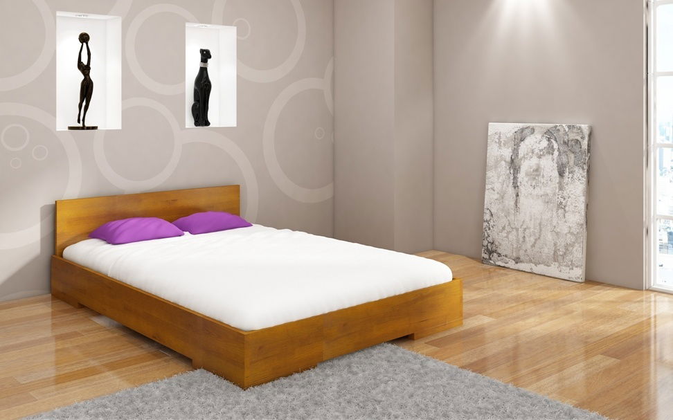 Manželská postel 180 cm Naturlig Kirsebaer (borovice) (s roštem)
