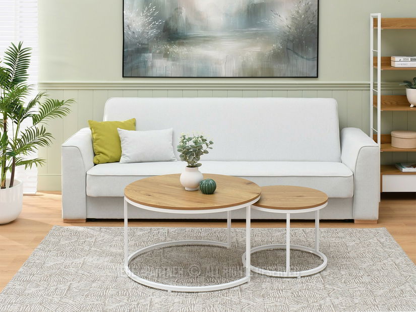 Konferenční stolek Klara (dub + bílá)