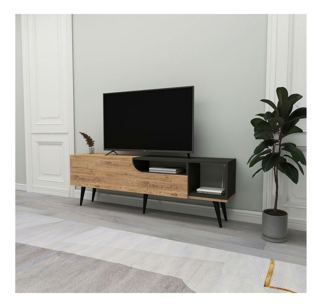 TV stolek/skříňka Monuma (borovice atlantická + antracit)