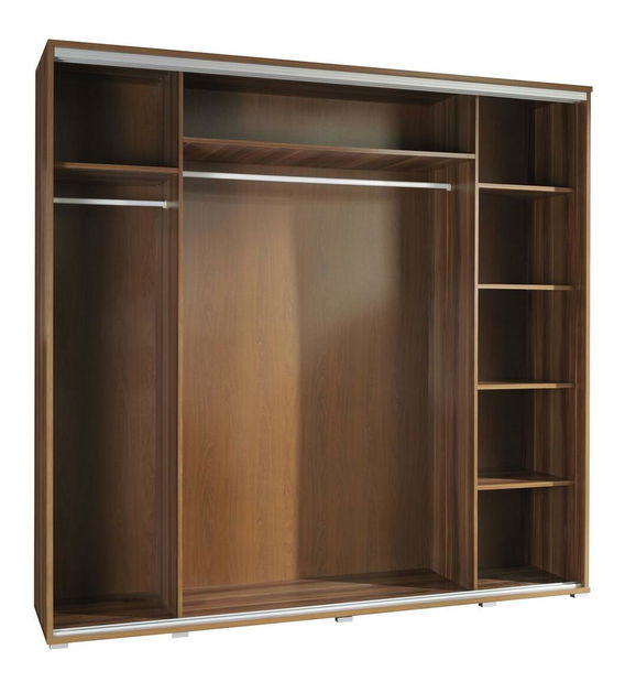 Šatní skříň Peldon 205 (wenge) (se zrcadlem)