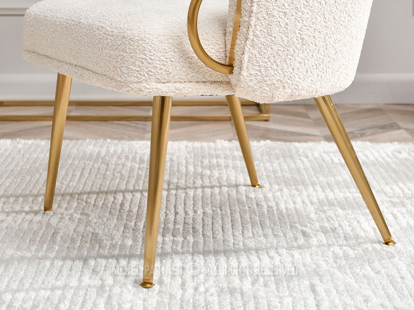 Křeslo Carma F (krémová + zlatá)