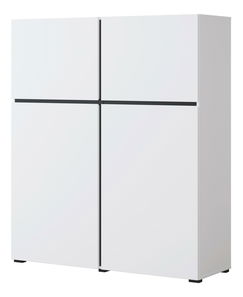 Komoda Crossroad W76 (černá + bílá)