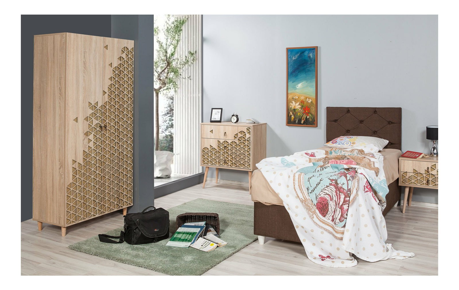 Šatní skříň Sirius 120 (dub sonoma)