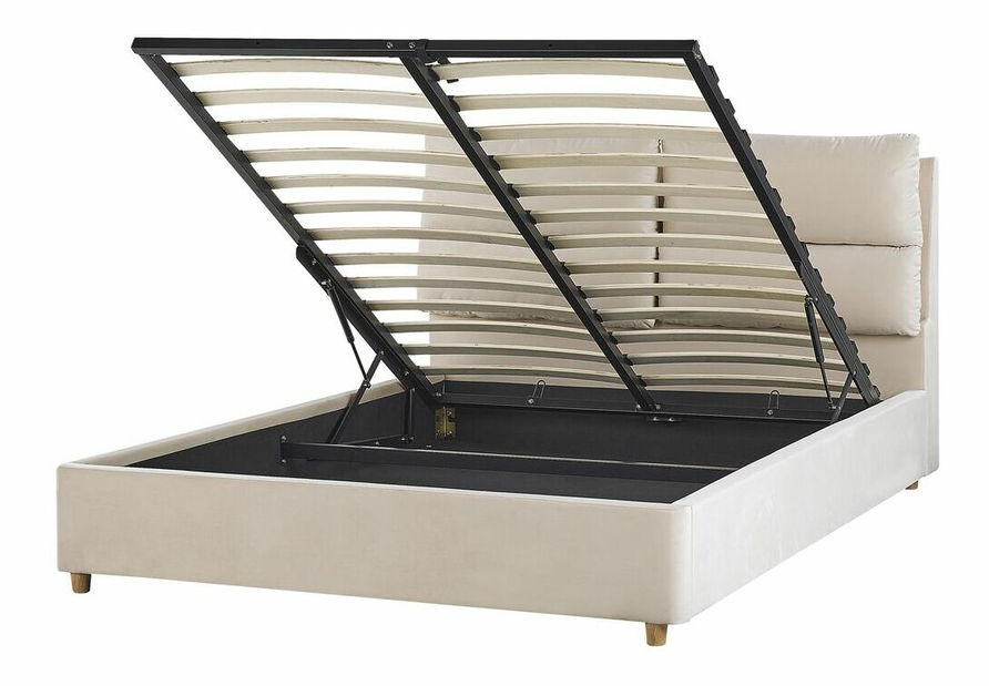 Manželská postel 140 cm Batil (béžová) (s roštem) (s úl. prostorem)