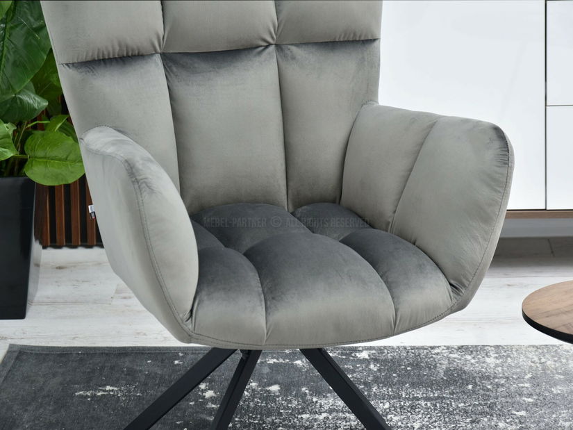 Křeslo Kikino (tmavě šedá + černá)