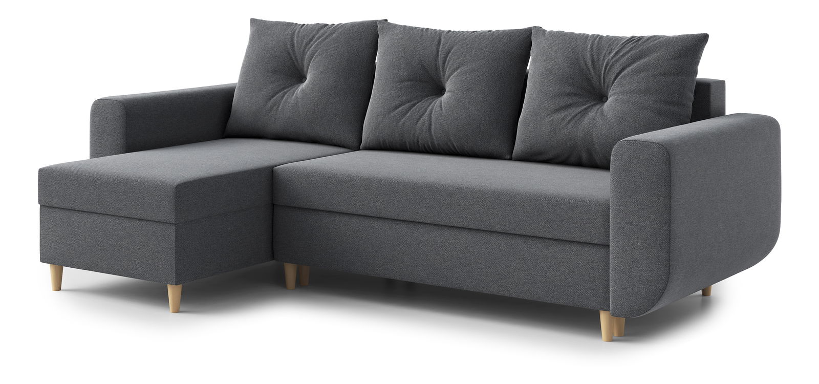  Rohová sedací souprava Eugenie (L) (tmavě šedá)