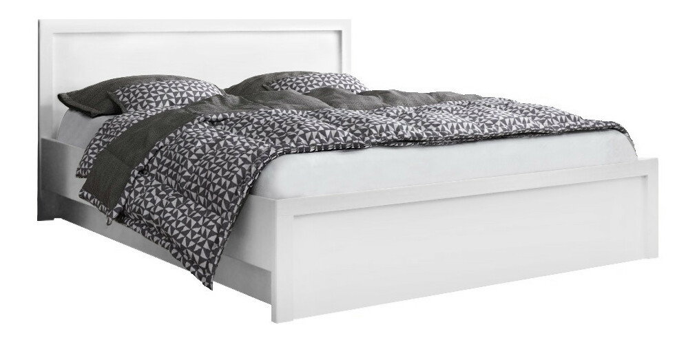 Manželská postel 140 cm Jess new (s úložným prostorem) (bílá)