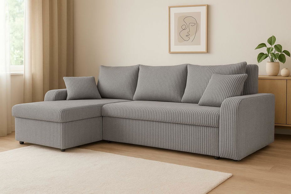 Rohová sedací souprava Dalimir (šedá)