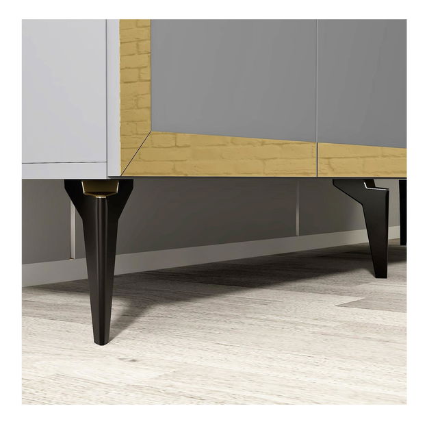 Skříňka Muvuta 1 (antracit + zlatá)