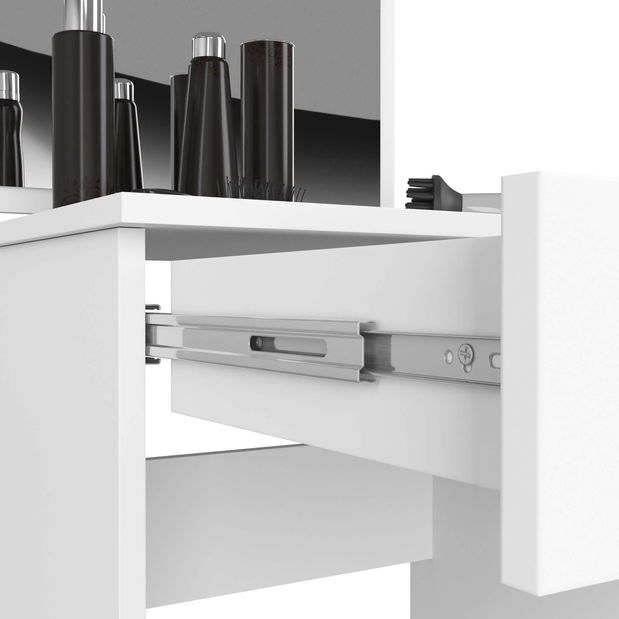 Toaletní stolek Parijat (bílá) (se zrcadlem) (P)