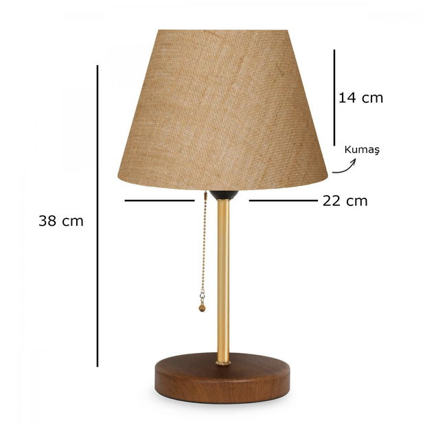 Stolní lampa Woltasto 1 (krémová + přírodní)