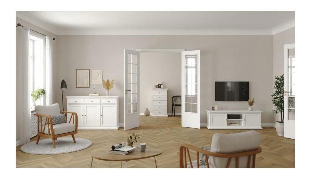 TV stolek + skříňka Phung 77810 (bílá)