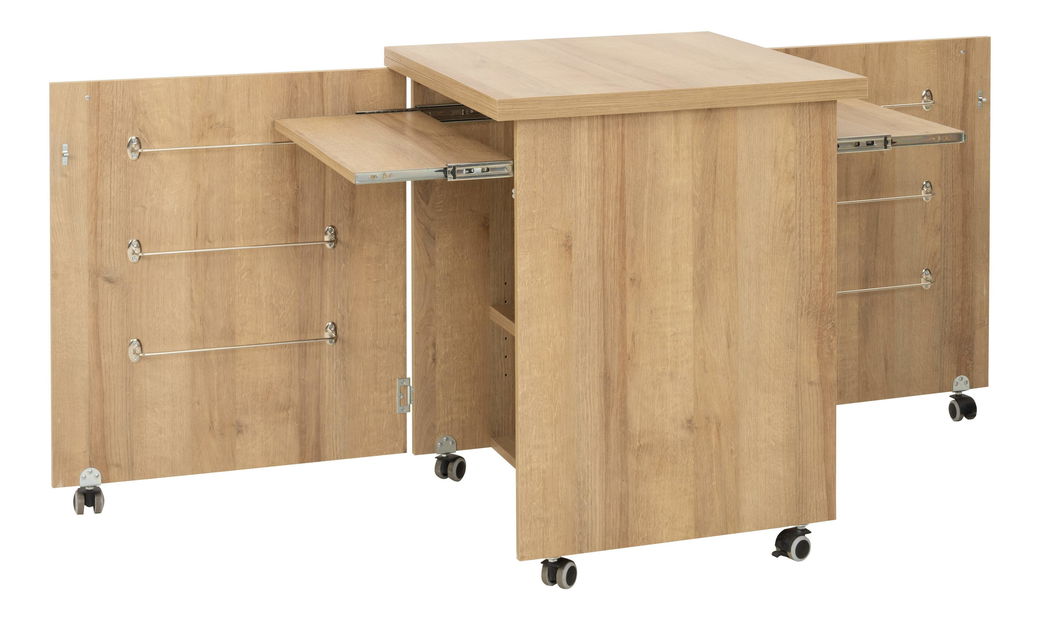 Pracovní stůl na kolečkách Wernalo 1 (dub riviera)