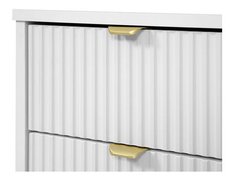 Noční stolek Rozoma 2SZ (černý molet + zlatá)