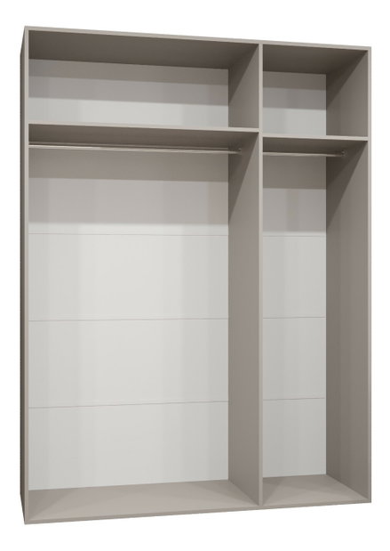 Šatní skříň 150 cm Mirabella 1 (bílá + kašmír)