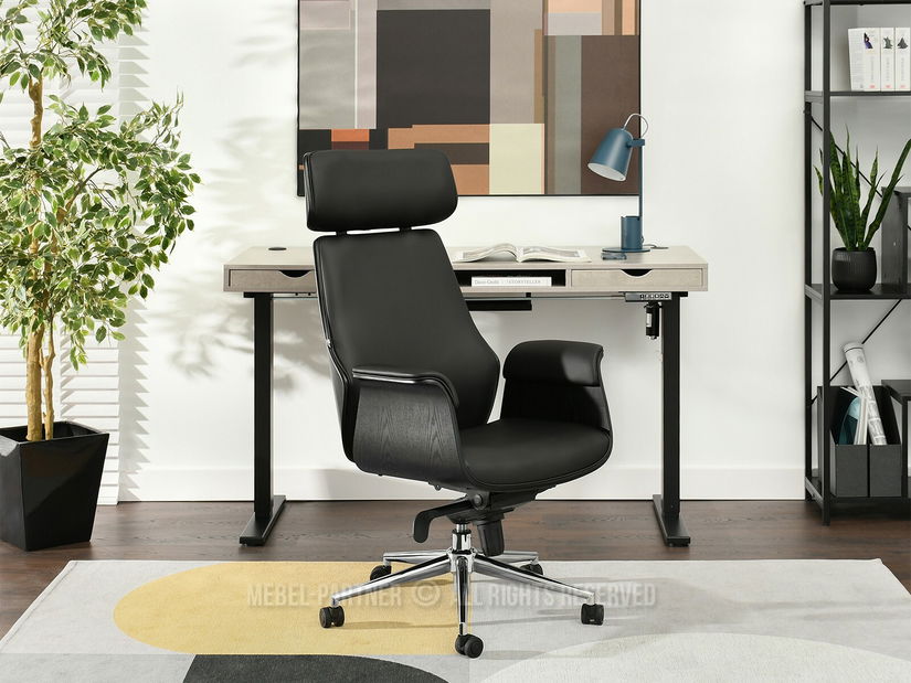 Křeslo Lionel (černá + chromová)