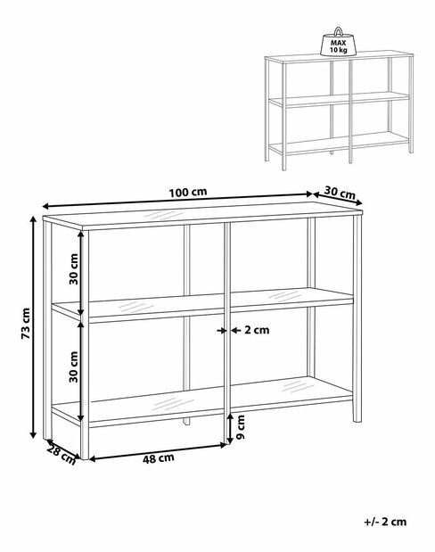 Konzolový stolek Oret (zlatá)
