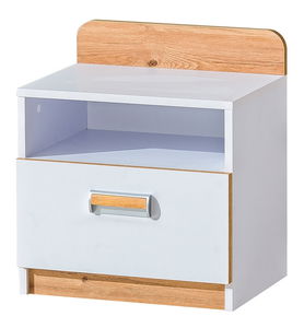 Noční stolek Lavendon L12 (dub nash + bilá)