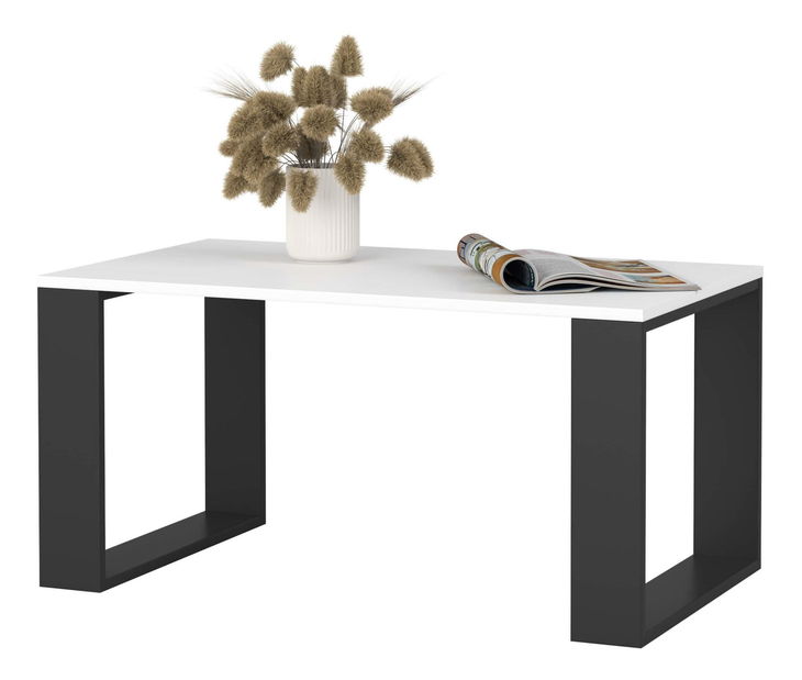 Konferenční stolek Necesitně (bílá + černá)