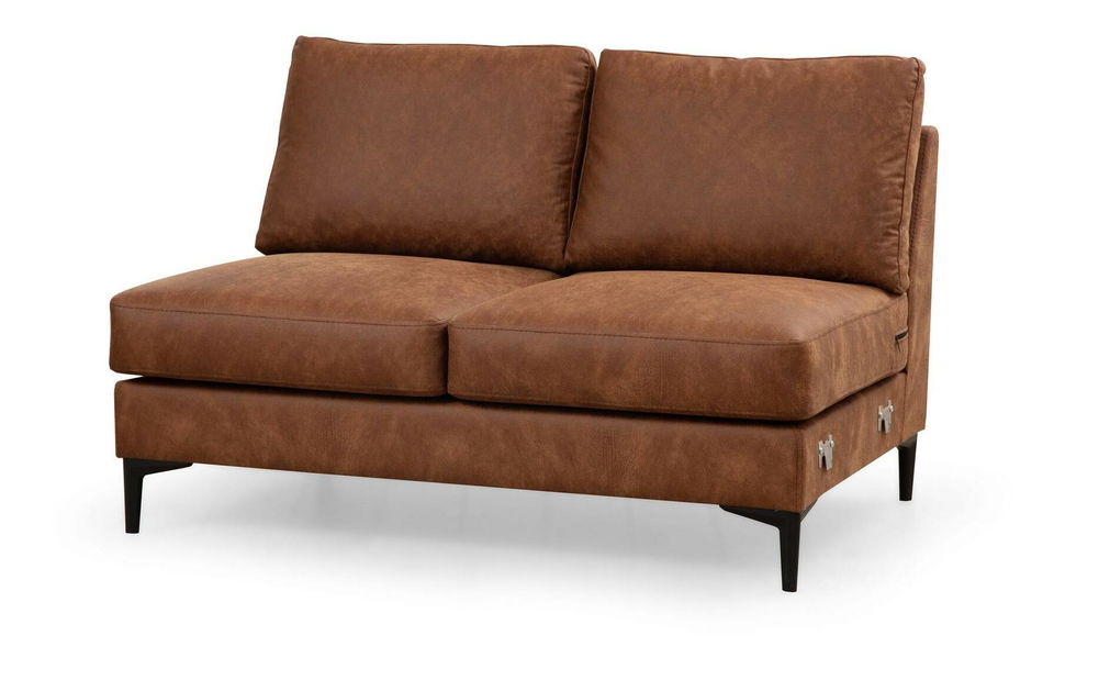 Rohová sedačka U Portobeno 1 (tmavě oranžová + černá)