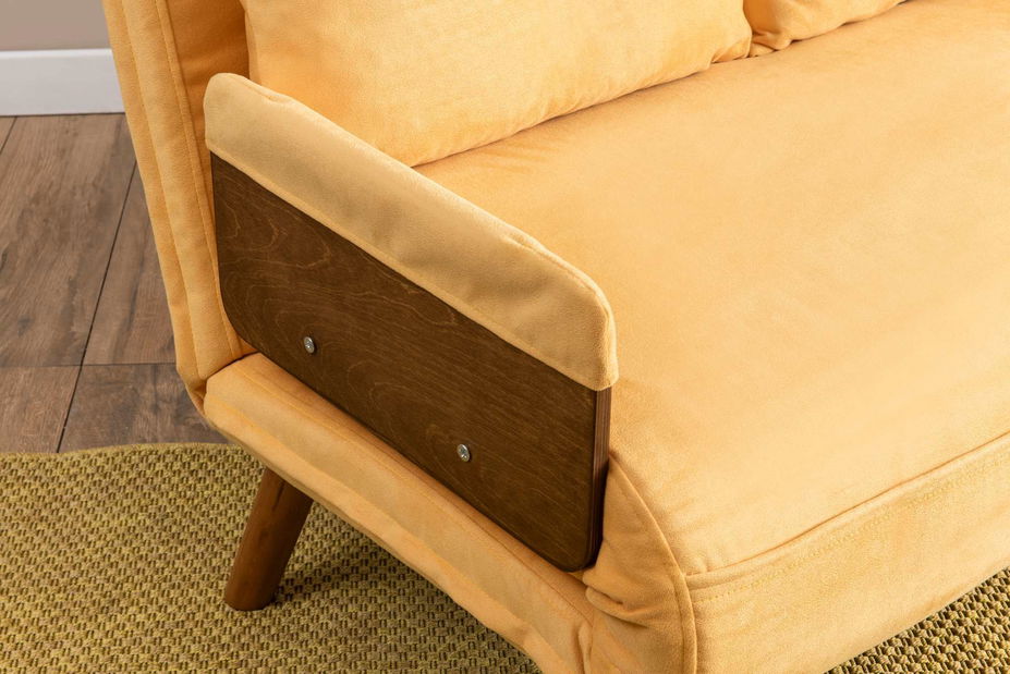 Pohovka dvousedačka Como P (hořčičná)