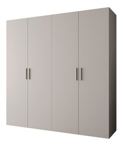 Šatní skříň 200 cm Borry 1 (kašmír + stříbrná)