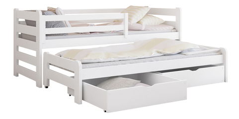 Dětská postel 80 cm Palkana (šedá) (s roštem) (s úl. prostorem)