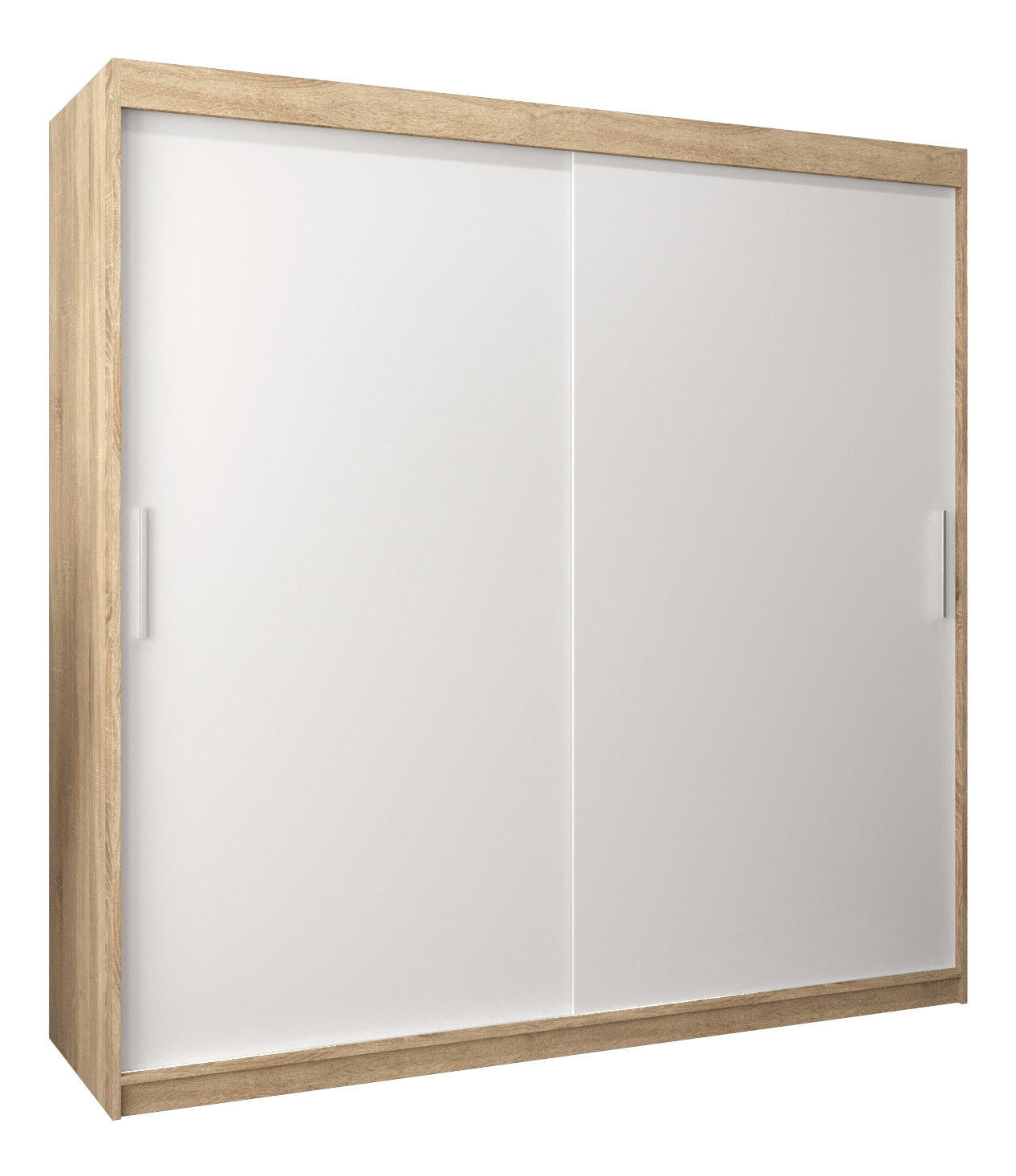 Šatní skříň 200 cm Toki (Dub sonoma + Bílá matná)