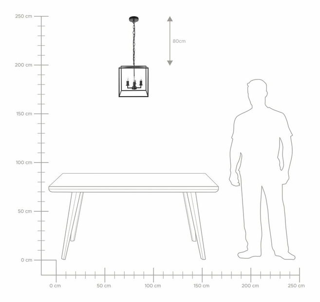 Závěsné svítidlo Wanchetta (černá)