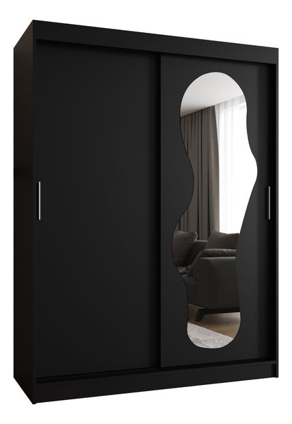 Šatní skříň 150 cm Ulta (černá)