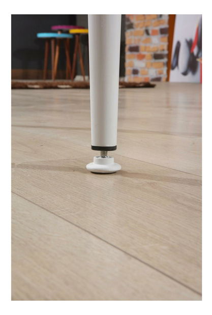 Jídelní stůl Pinava 2 (bílá + šedá) (pro 4 -6 osob)