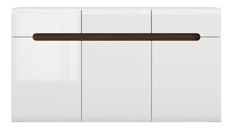 Komoda BRW Azteca Trio KOM3D3S/8/15 (bílá + lesk bílý)