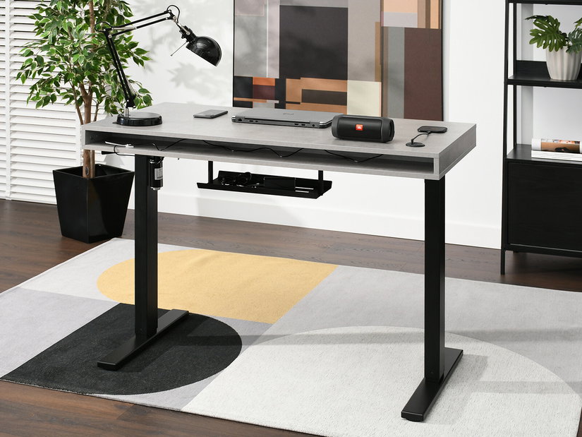 PC stolek Osto 120 (beton + bílá)