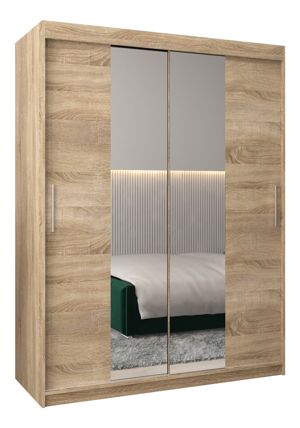 Šatní skříň 150 cm Toki 1 (Dub sonoma + Dub sonoma)