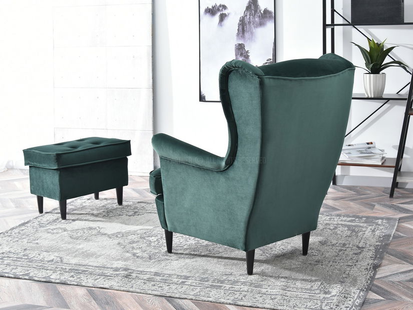 Relaxační křeslo Margis (zelená + černá)