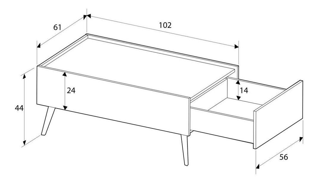 Konferenční stolek Salome 5 (dub)