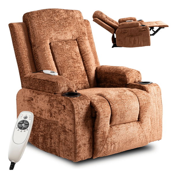 Masážní křeslo Banesto (hnědá)