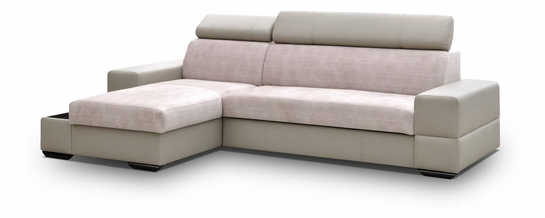 Rohová sedací souprava Lacey (béžová + světle růžová) (L)