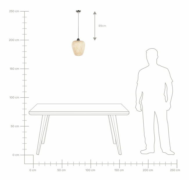 Závěsná lampa BEMO (světlé dřevo)