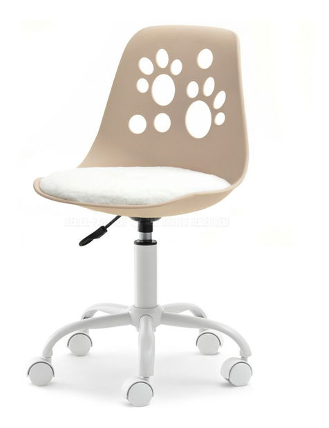 Dětská židle Footy (béžová + bílá)