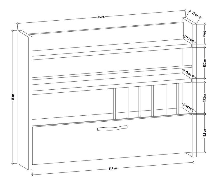 Polička Knobe (bílá)