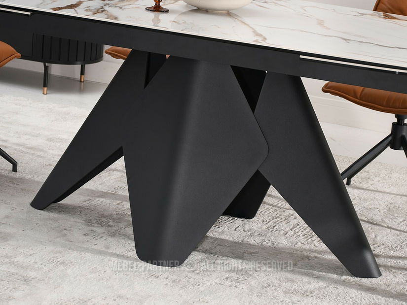 Jídelní stůl Noruega (mramor + černá)