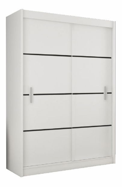 Šatní skříň Magnet 150 (bílá + černá)