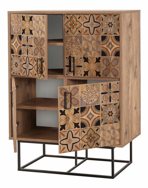 Skříňka Quanto Retro (atlantická borovice + černá)