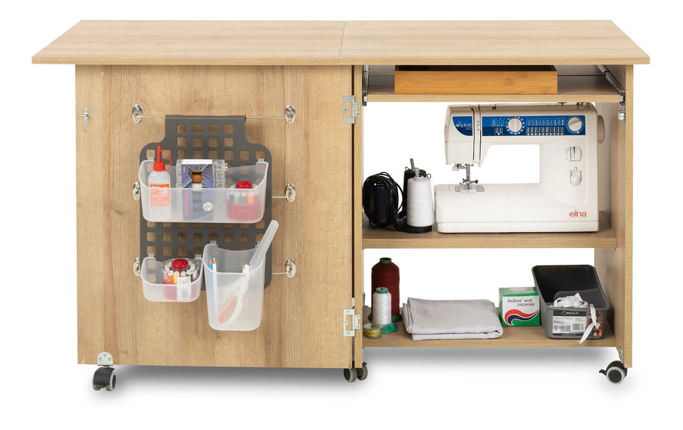 Pracovní stůl na kolečkách Wernalo 1 (dub riviera)