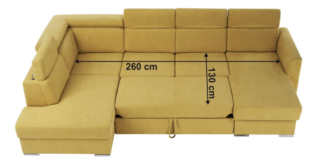 Rohová sedací souprava U Maidstone (žlutá) (L)