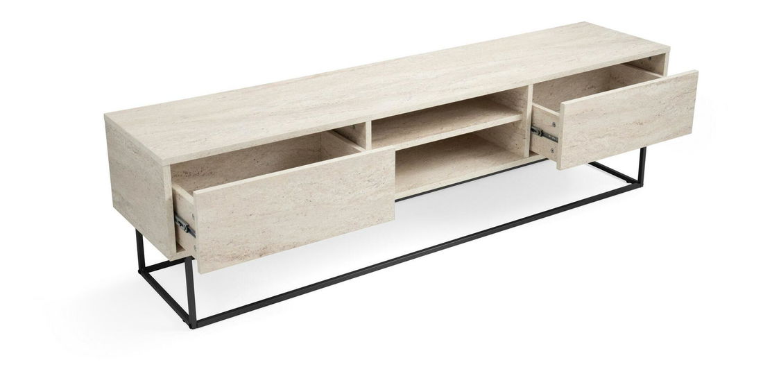 TV stolek/skříňka Elizei 180 (černý mramor)