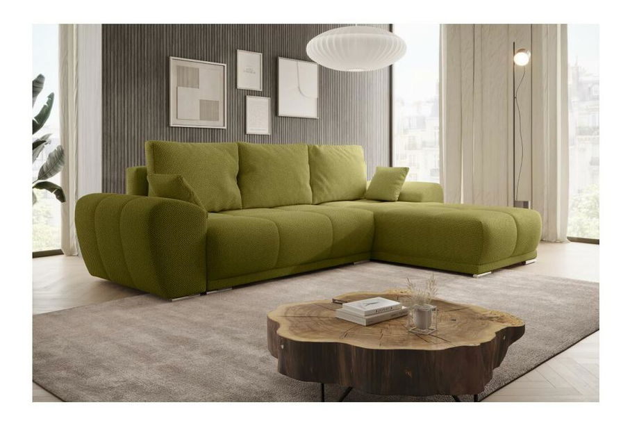 Rohová sedací souprava Kermit (olivová)